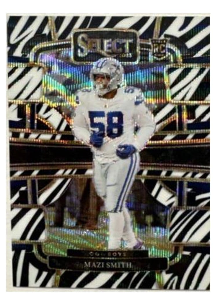 2023 Panini Select Base Set Mazi Smith Zebra Prizm #27 card