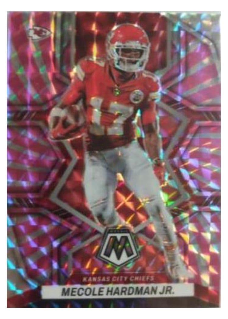 2022 Panini Mosaic Base Set Mecole Hardman Jr Pink Swirl #98 card