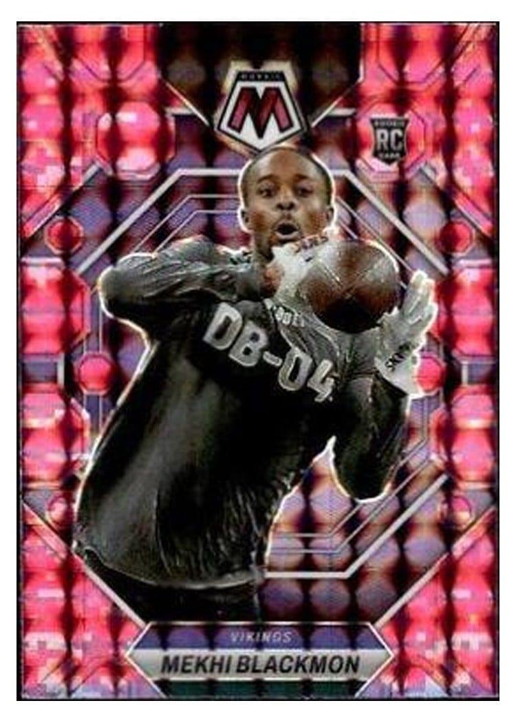 2023 Panini Mosaic Base Set Mekhi Blackmon Pink Fluorescent #348 card
