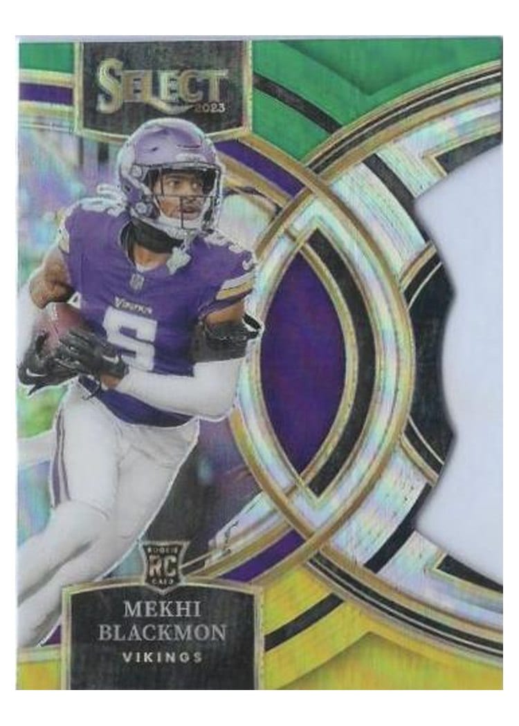 2023 Panini Select Base Set Mekhi Blackmon Green Yellow Prizm Die-Cut #105 card