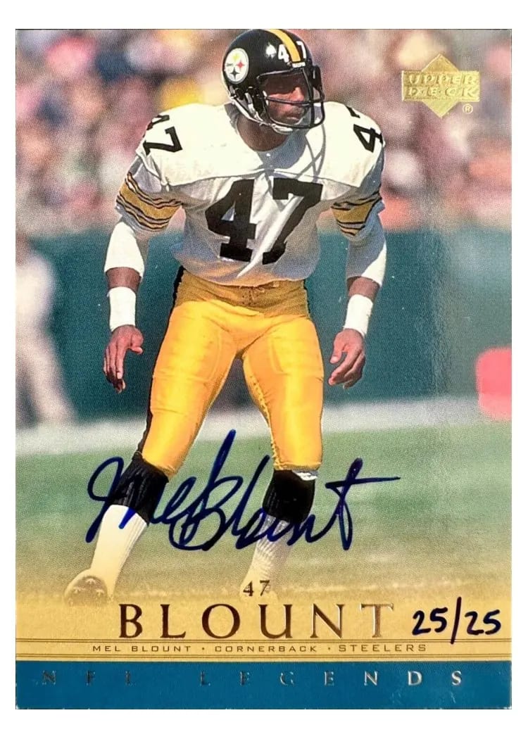 2000 Upper Deck Legends Autographs Mel Blount card