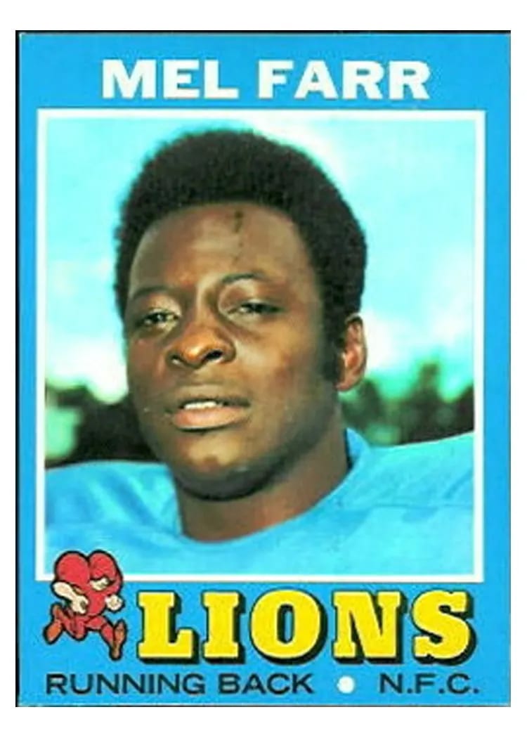 1971 Topps Mel Farr #236 card