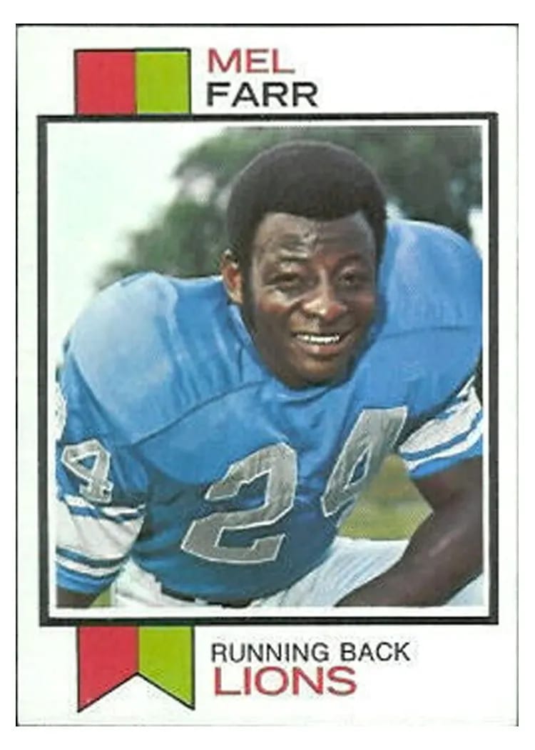 1973 Topps Mel Farr #519 card