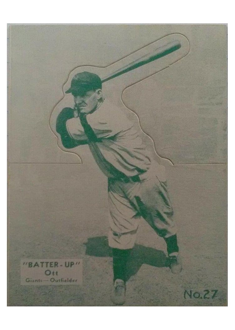 1934 Batter Up Mel Ott #27 card