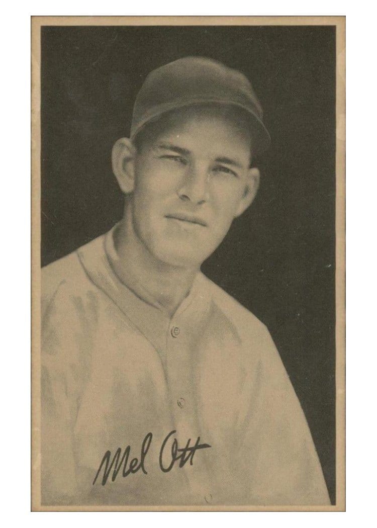 1939 Goudey Premiums R303 B Mel Ott card