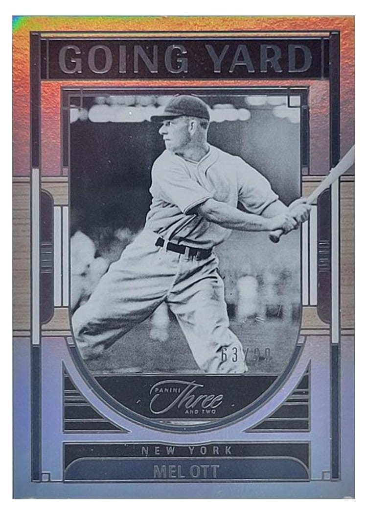 2024 Panini Three and Two Going Yard Mel Ott #16 card