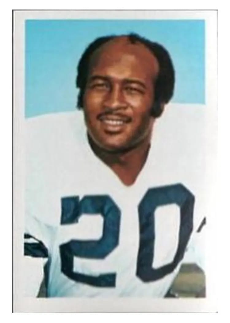 1972 NFLPA Wonderful World Stamps Mel Renfro #104 card