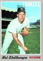 1970 Topps Base Set Mel Stottlemyre #100 card