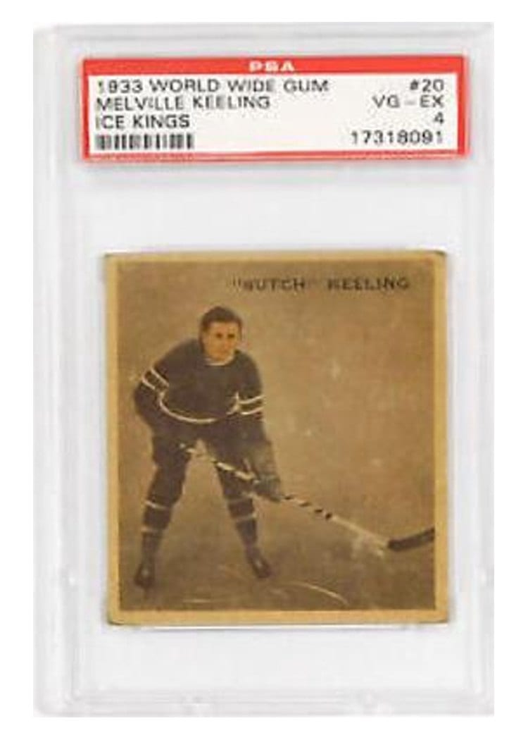 1933 World Wide Gum Ice Kings Melville Keeling #20 card