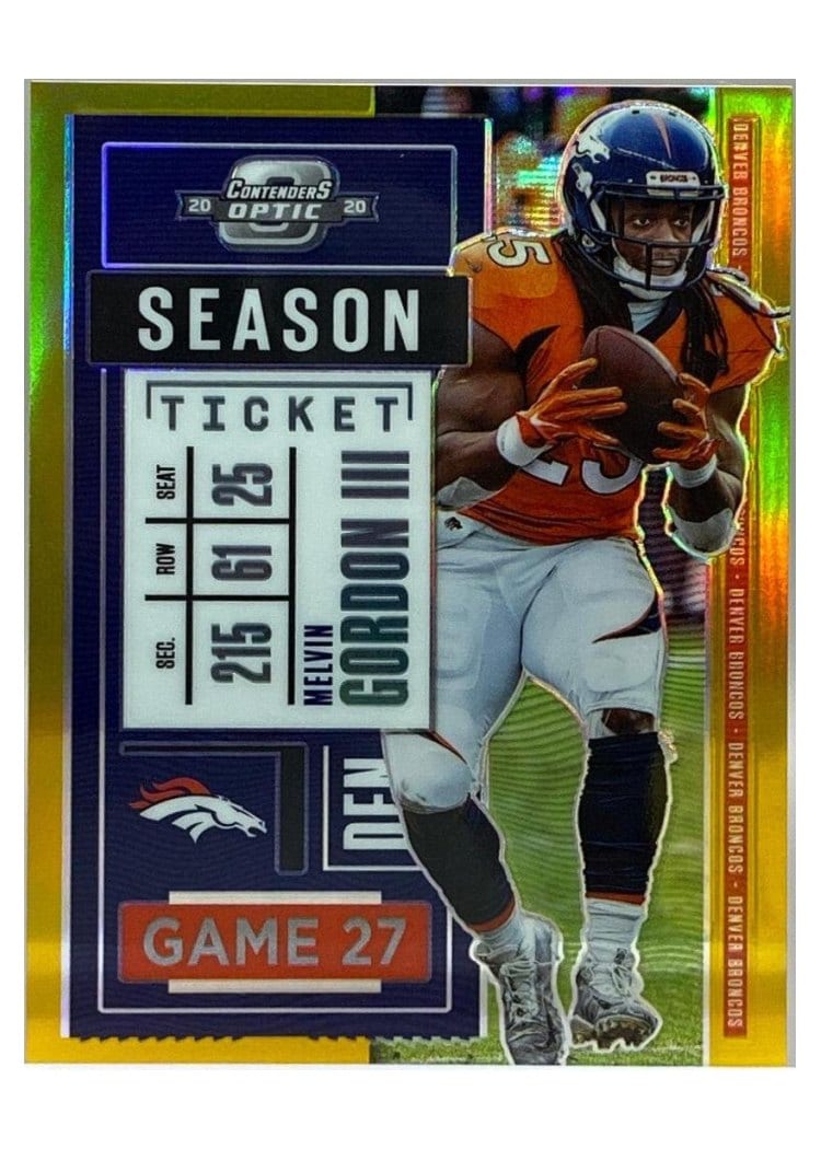 2020 Panini Contenders Optic Melvin Gordon III Gold #19 card