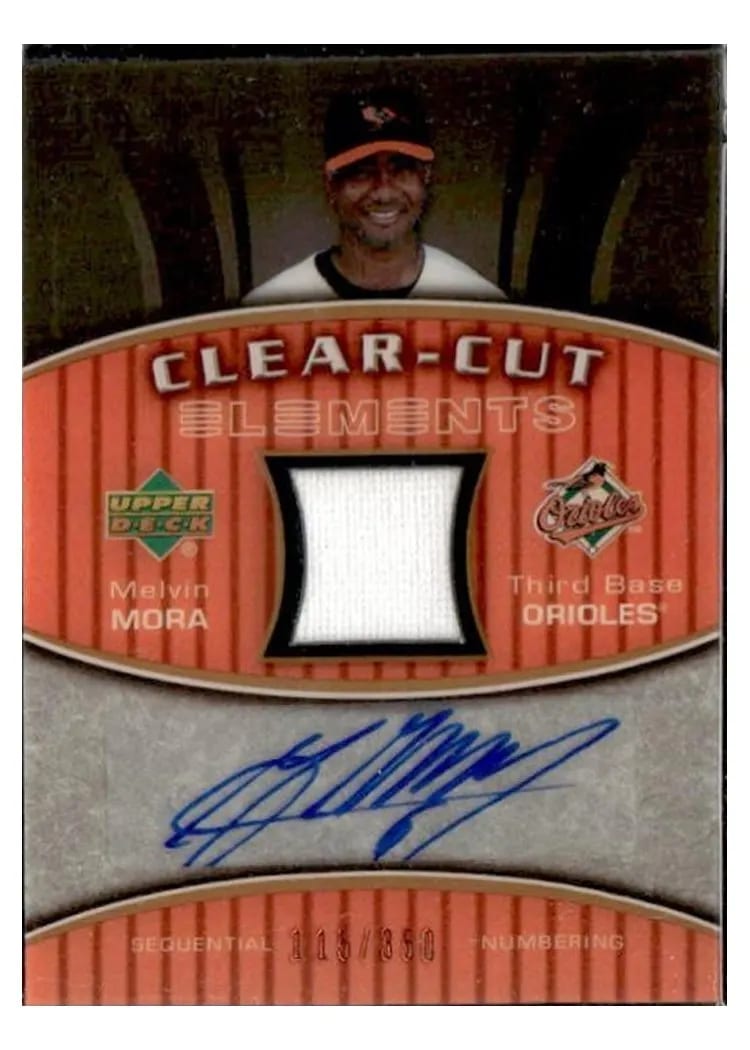2007 Upper Deck Elements Clear Cut Autograph Melvin Mora #CCE-MM card