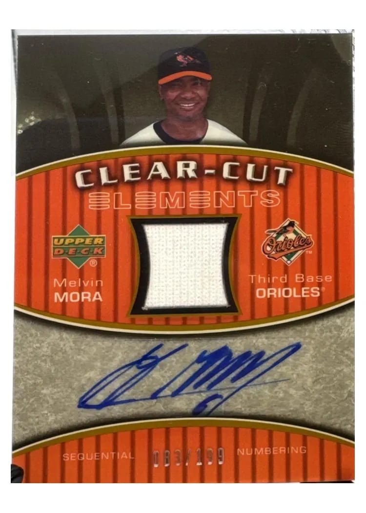 2007 Upper Deck Elements Clear Cut Autograph Melvin Mora #CCE-MM card