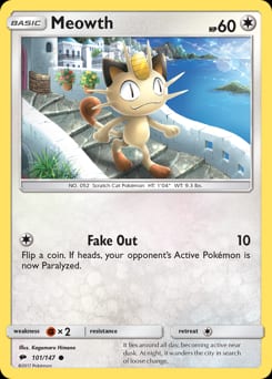 Meowth Burning Shadows card