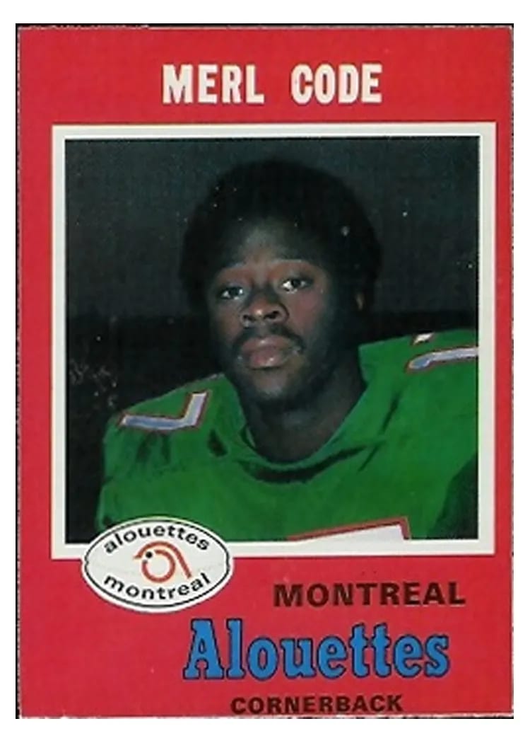1971 O Pee Chee CFL Merl Code #105 card