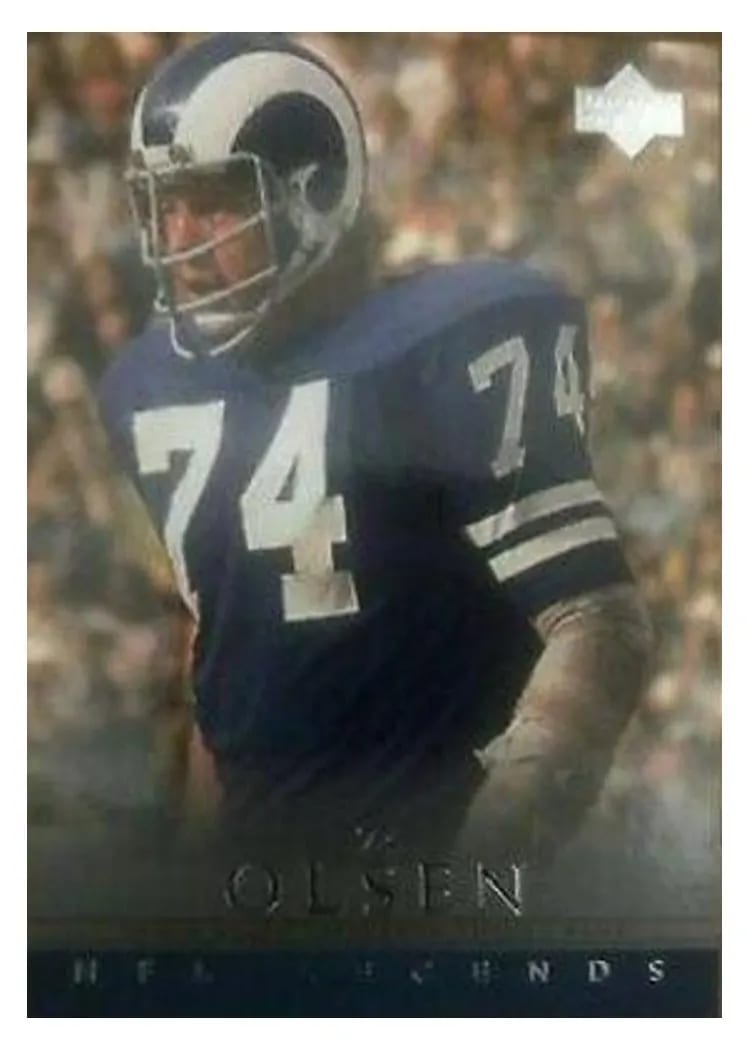 2000 Upper Deck Legends Merlin Olsen #80 card