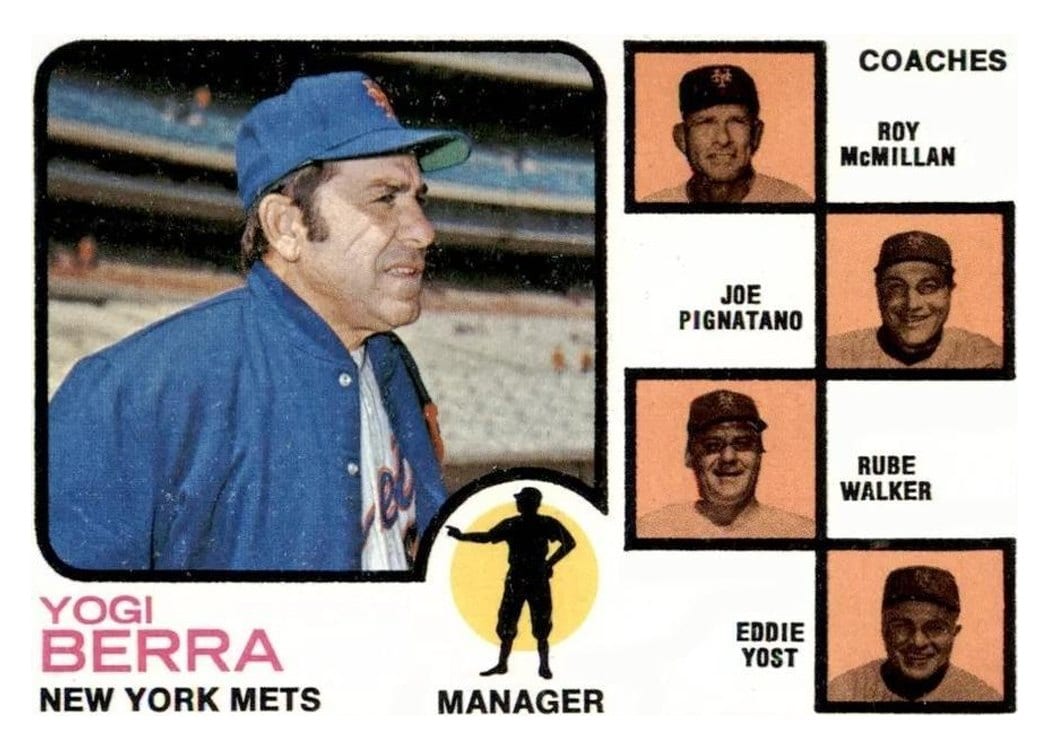 1973 Topps Mets Field Leaders Orange Background #257 card