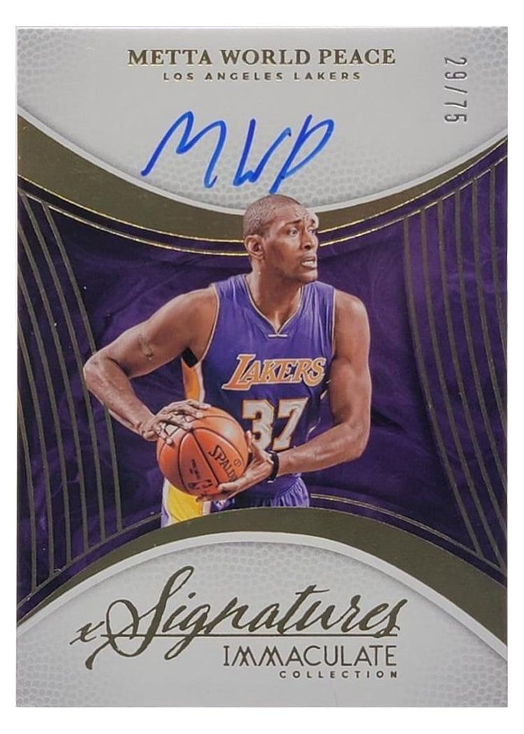 2024 Panini Immaculate Signature Metta World Peace #4 card