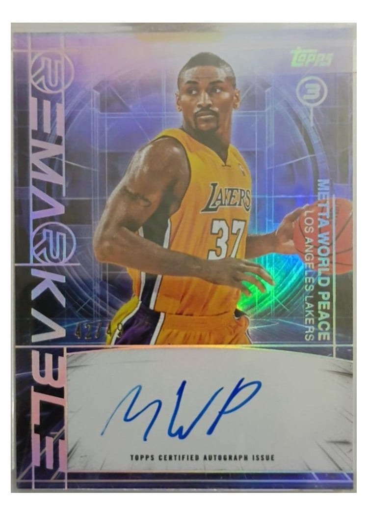 2025-26 Topps 3 Re-Markable Metta World Peace #RM-MW card