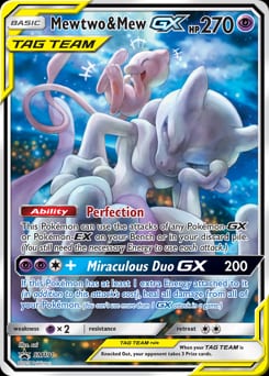 2017 SM Black Star Promos Mewtwo & Mew-GX #SM191 card