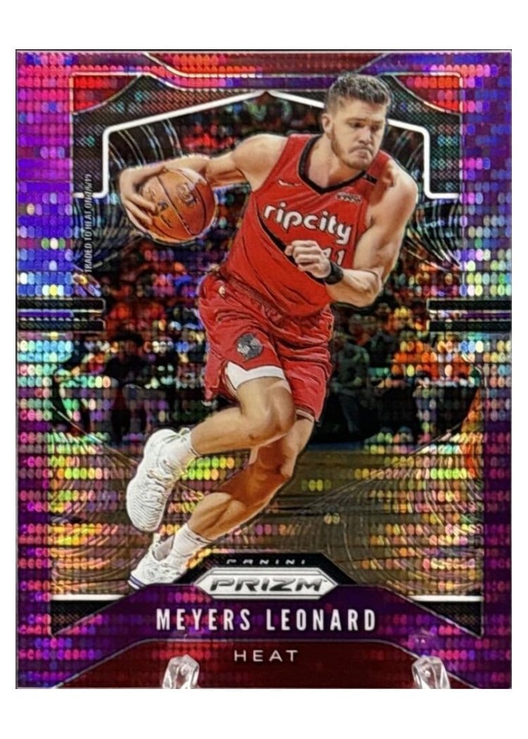 2019-20 Panini Prizm Base Set Meyers Leonard Purple Pulsar Prizm #117