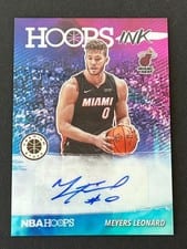 2019 Panini Hoops Premium Stock Hoops Ink Meyers Leonard #HI-MEY card