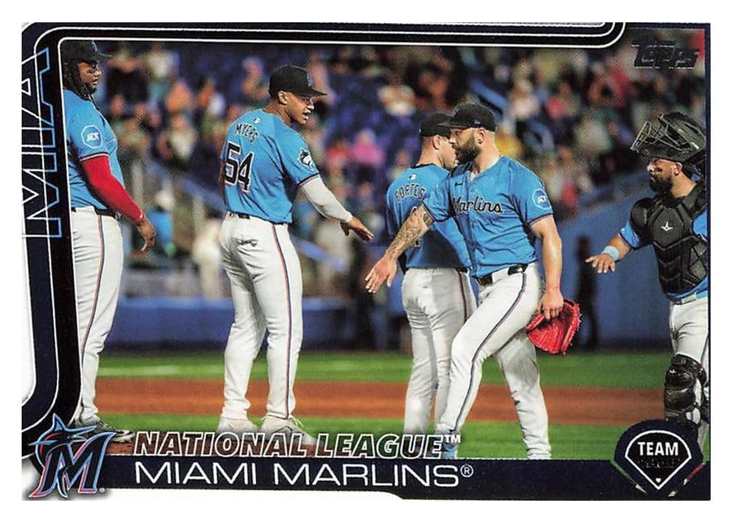 2025 Topps Base Set Miami Marlins #340 card