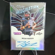 2025 Leaf Vivid Pure Imagination Autographs Micah Hudson #PA-MH1 card
