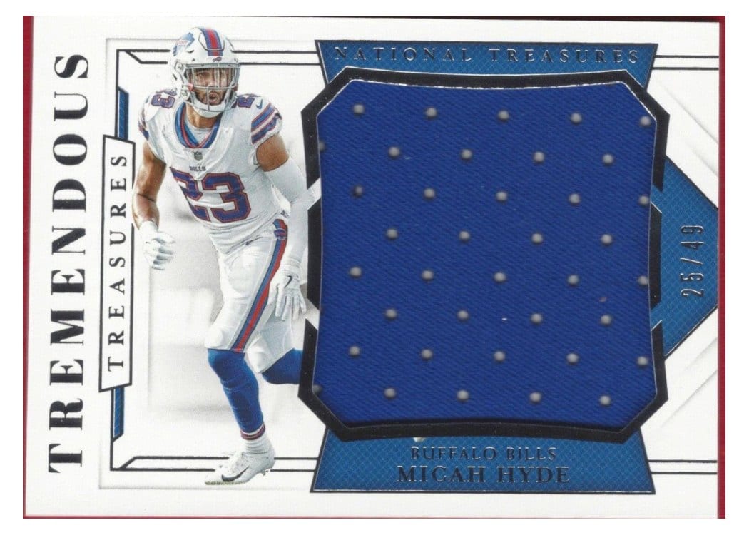 2018 National Treasures Tremendous Micah Hyde card
