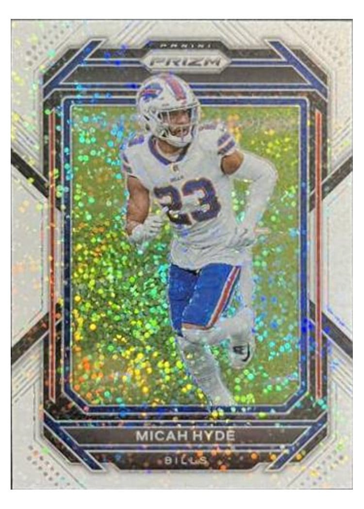 2022 Panini Prizm Base Set Micah Hyde White Sparkle #36 card