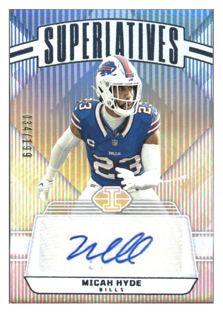 2023 Panini Illusions Superlatives Micah Hyde #39 card