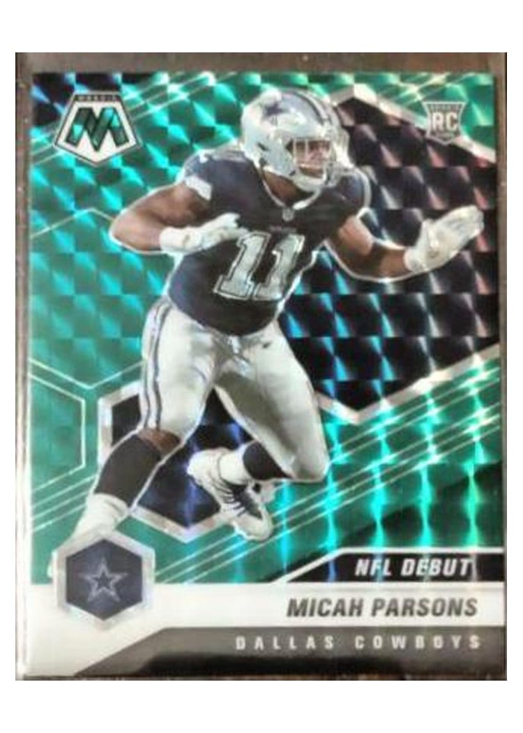 2021 Panini Mosaic Base Set Micah Parsons Green Fluorescent #257 card