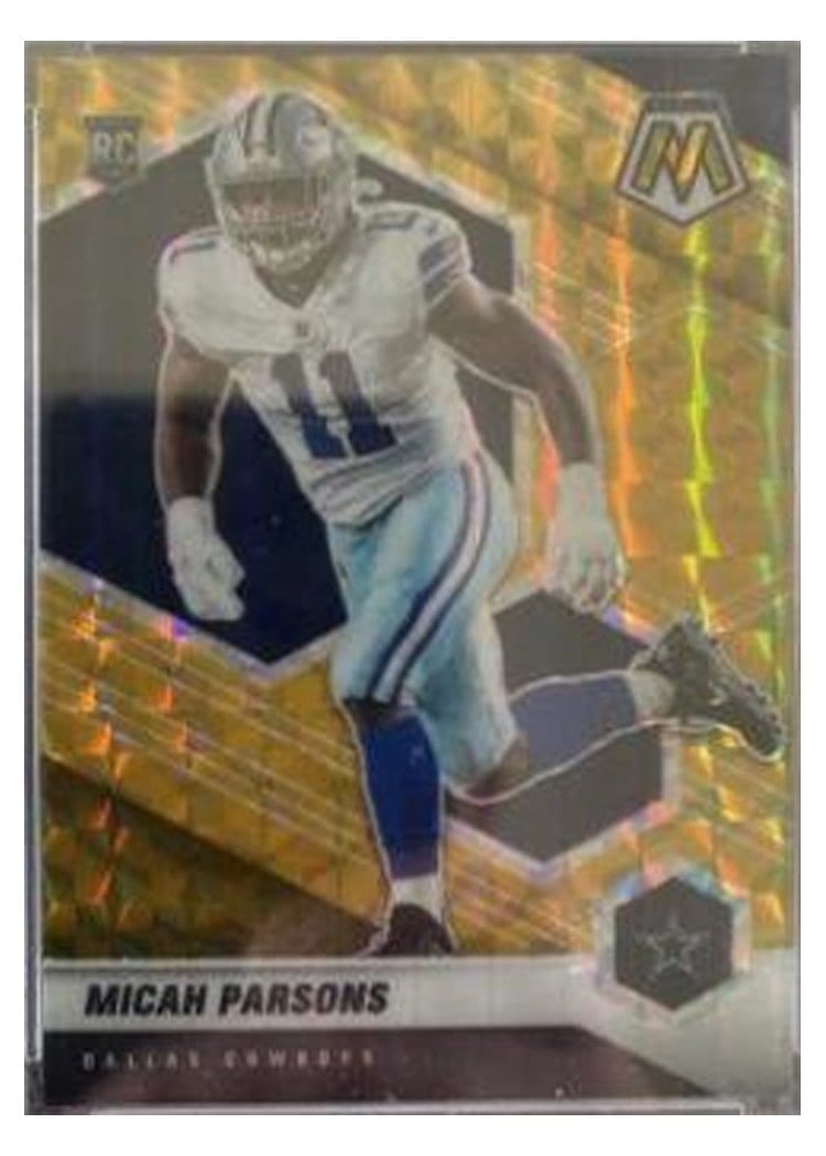 2021 Panini Mosaic Base Set Micah Parsons Gold Mosaic #362 card