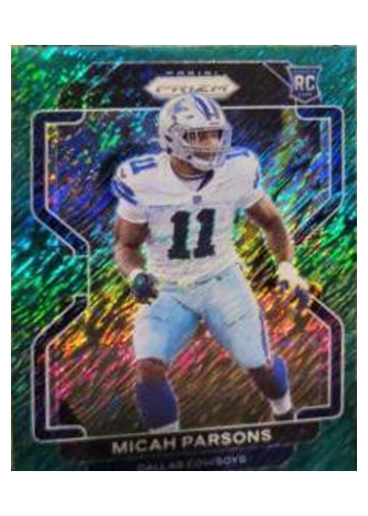 2021 Panini Prizm Micah Parsons Green Shimmer #382 card
