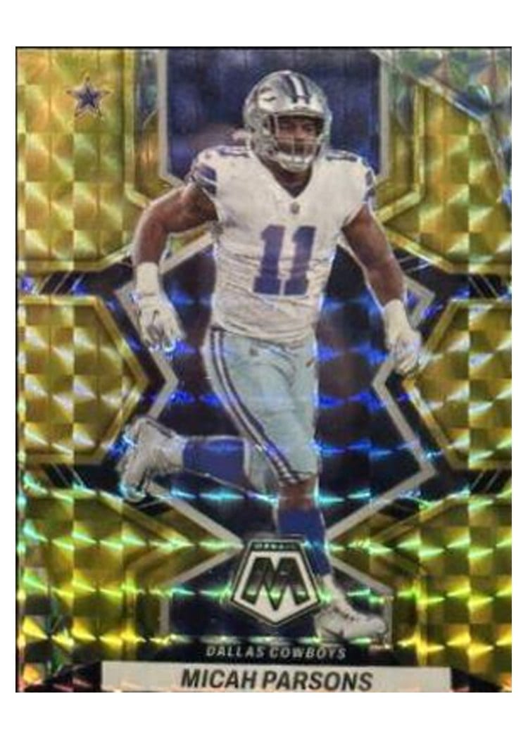 2022 Panini Mosaic Base Set Micah Parsons Gold #55 card