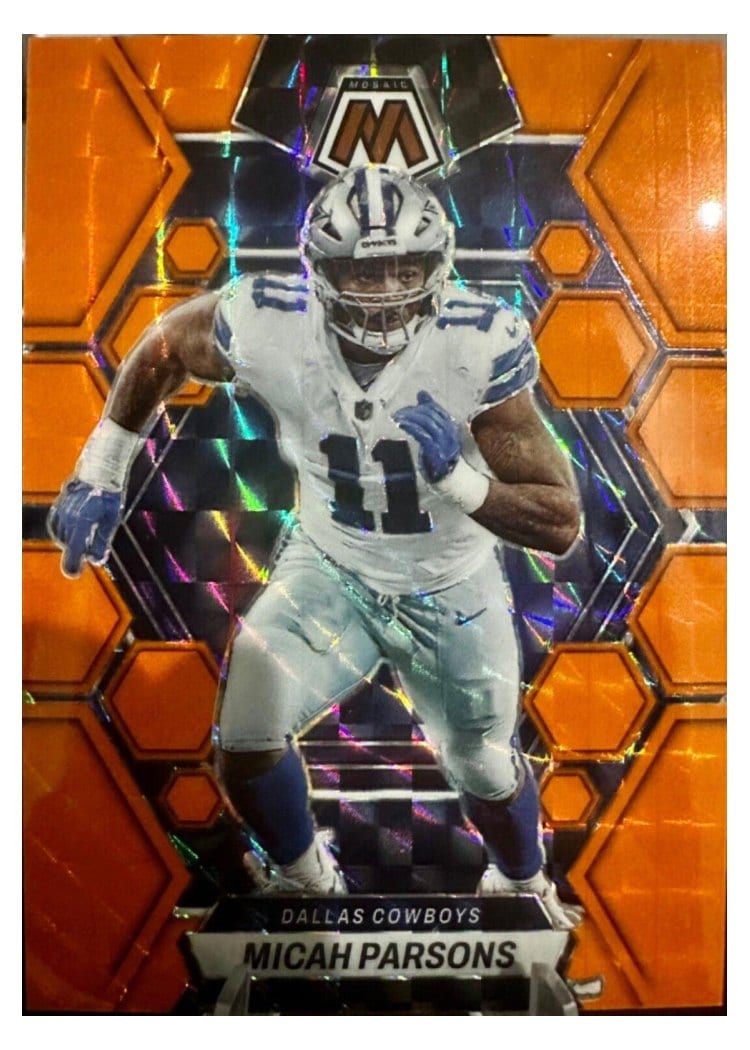 2023 Panini Mosaic Base Set Micah Parsons Orange Fluorescent #58 card