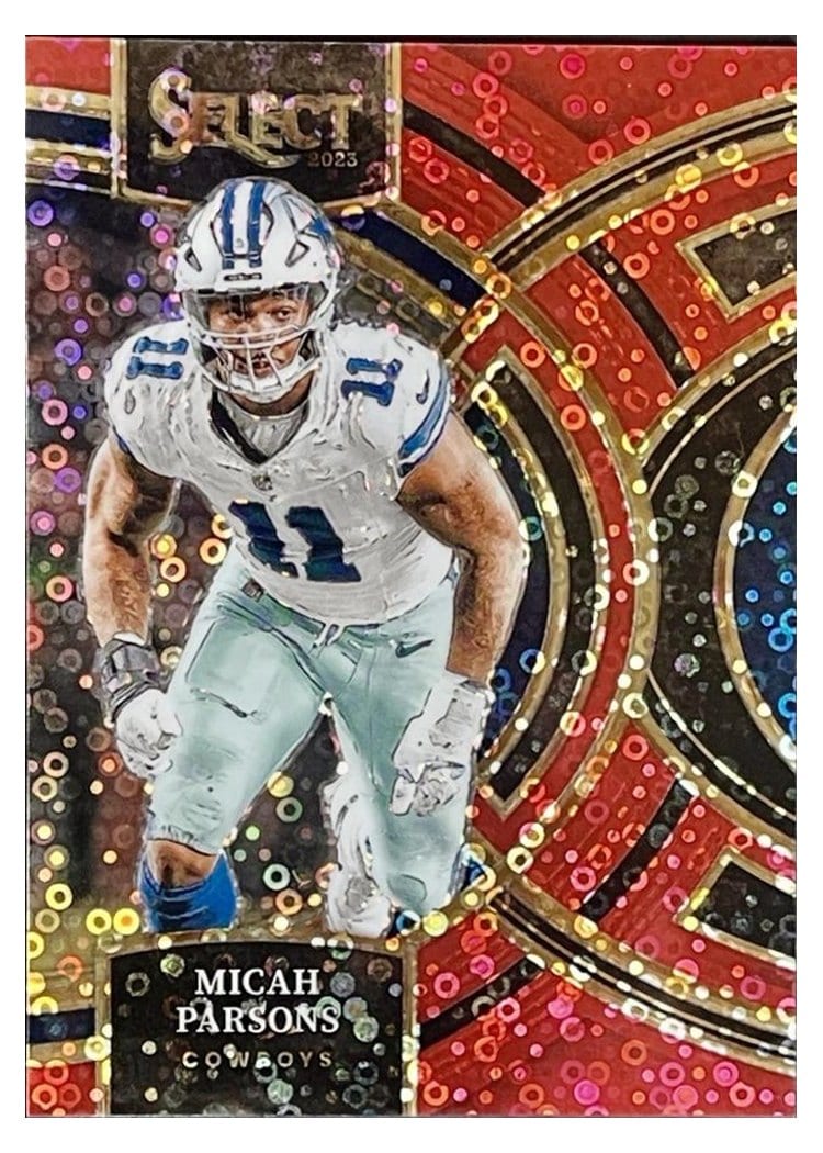2023 Panini Select Base Set Micah Parsons Disco Red Prizm #126 card