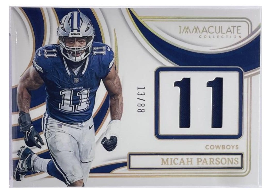 2024 Panini Immaculate Collection Immaculate Numbers Memorabilia Micah Parsons #36 card