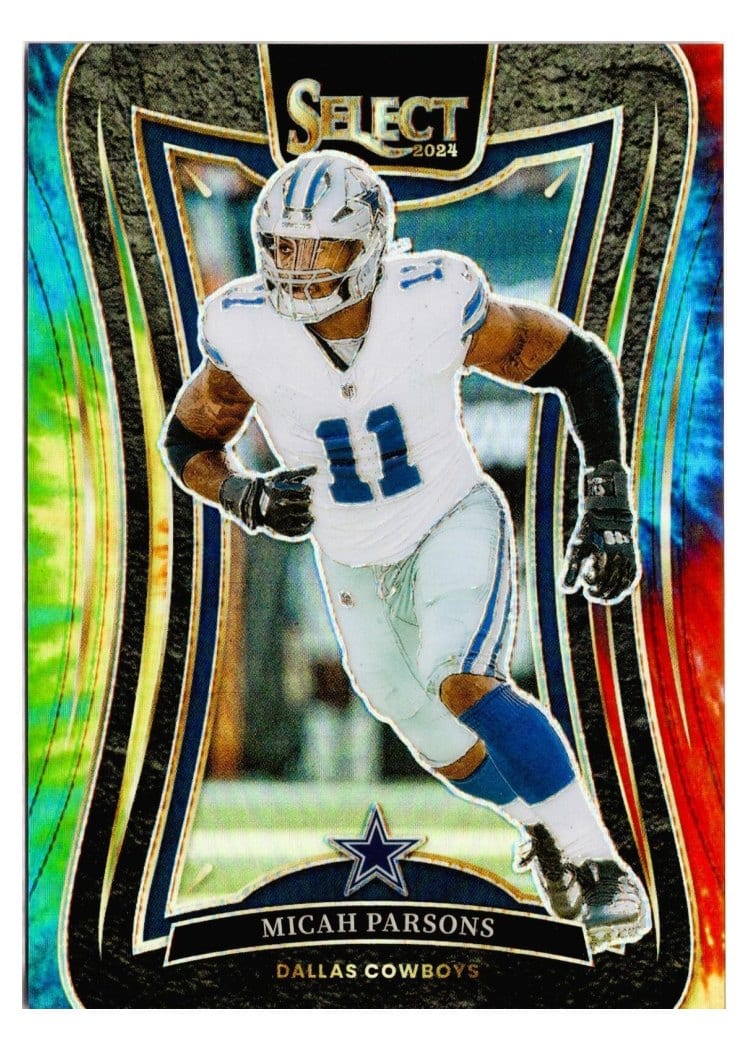 2024 Panini Select Base Set Micah Parsons Tie-Dye Prizm #364 card