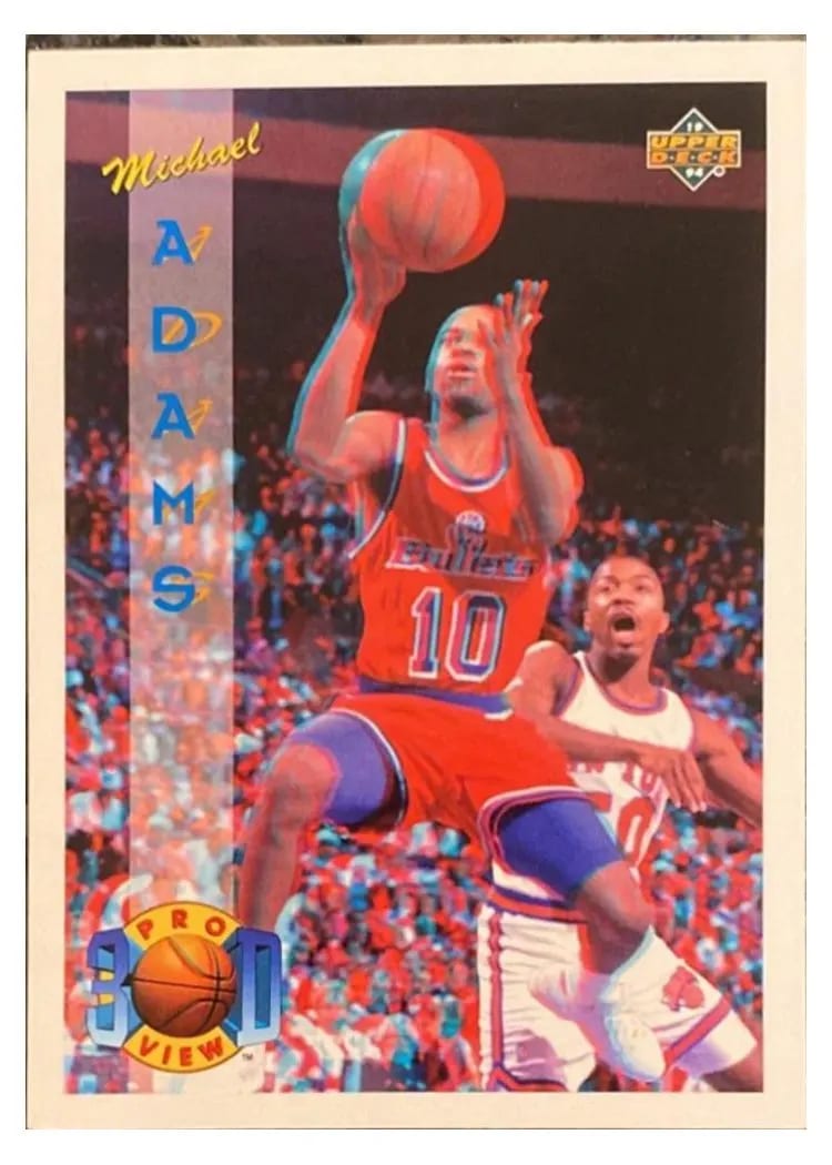 1993 Upper Deck Pro View 3-D Michael Adams #37 card