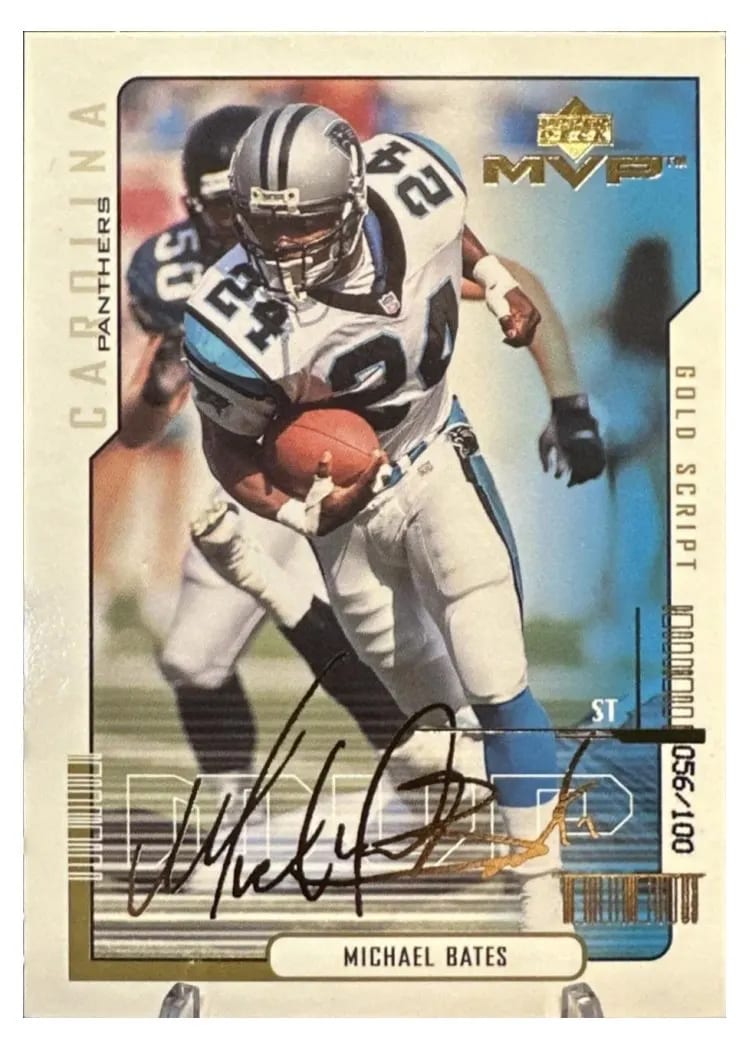 2000 Upper Deck MVP Michael Bates Gold Script #27 card