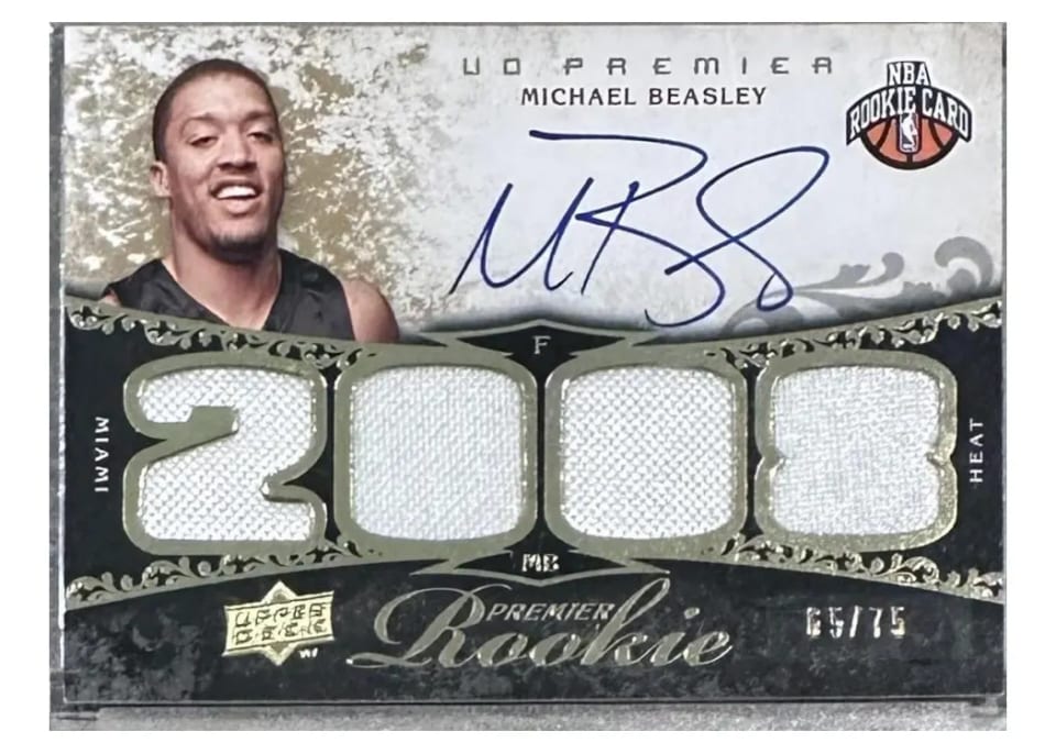 2008 Upper Deck Premier Michael Beasley Autograph Jersey #102