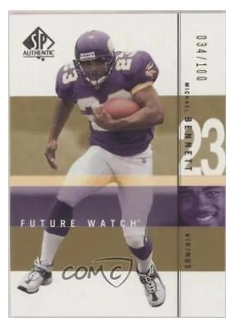2001 SP Authentic Michael Bennett Gold #96 card
