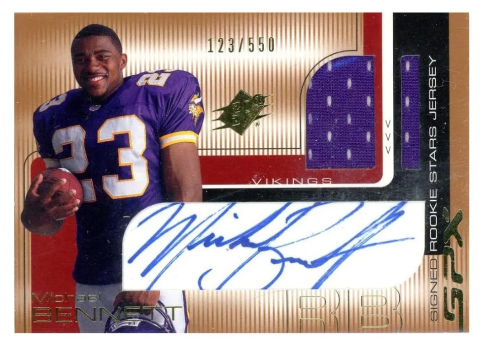 2001 Spx Michael Bennett #96 card