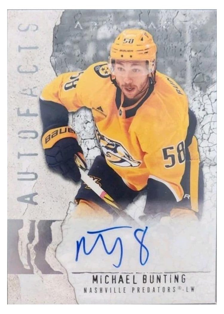 2025-26 Upper Deck Artifacts Autofacts Michael Bunting #AF-BU card