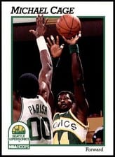 1991-92 Hoops Base Set Michael Cage #198 card