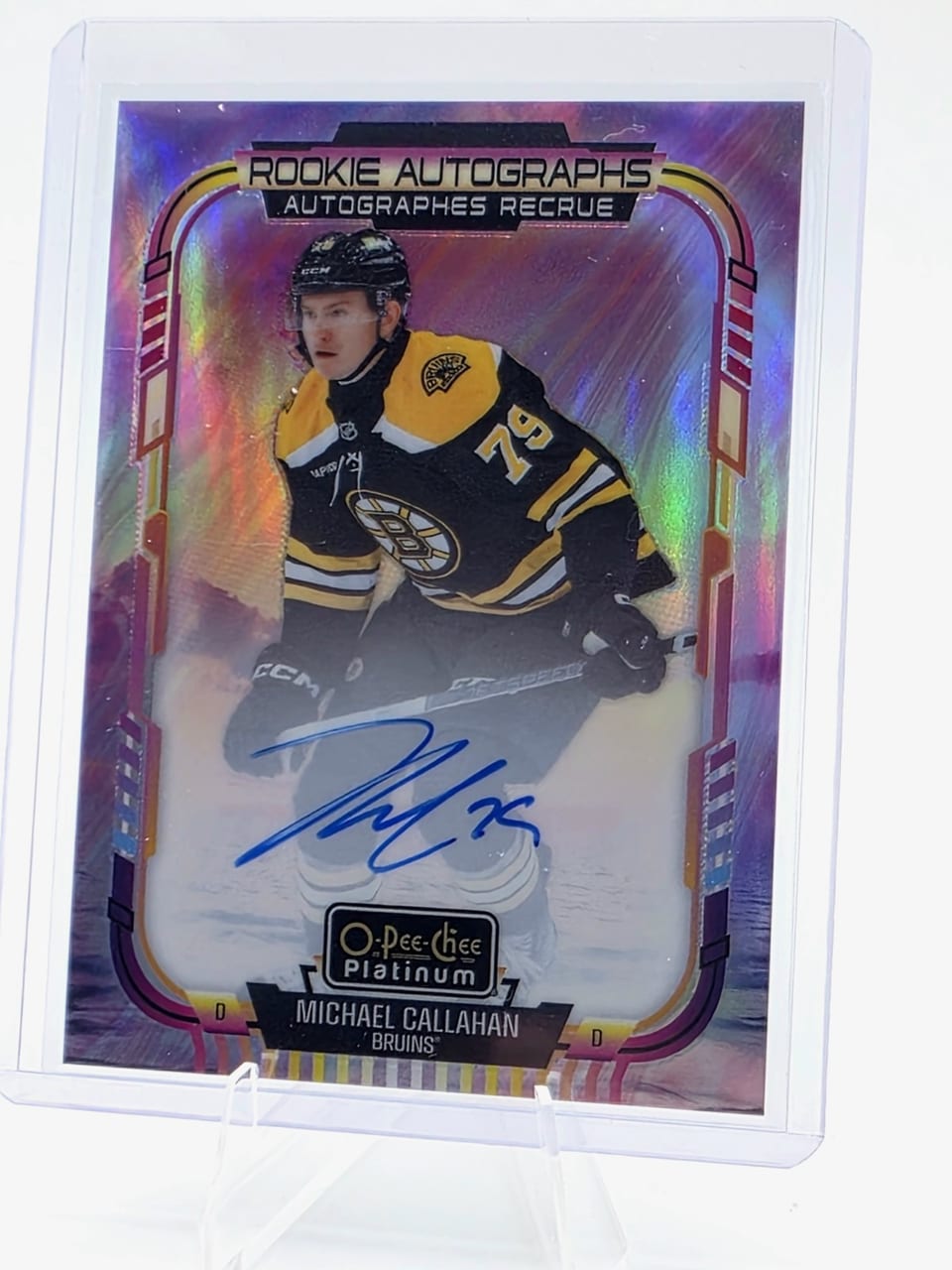 2025-26 O-Pee-Chee Platinum Rookie Autographs Michael Callahan #R-MC card