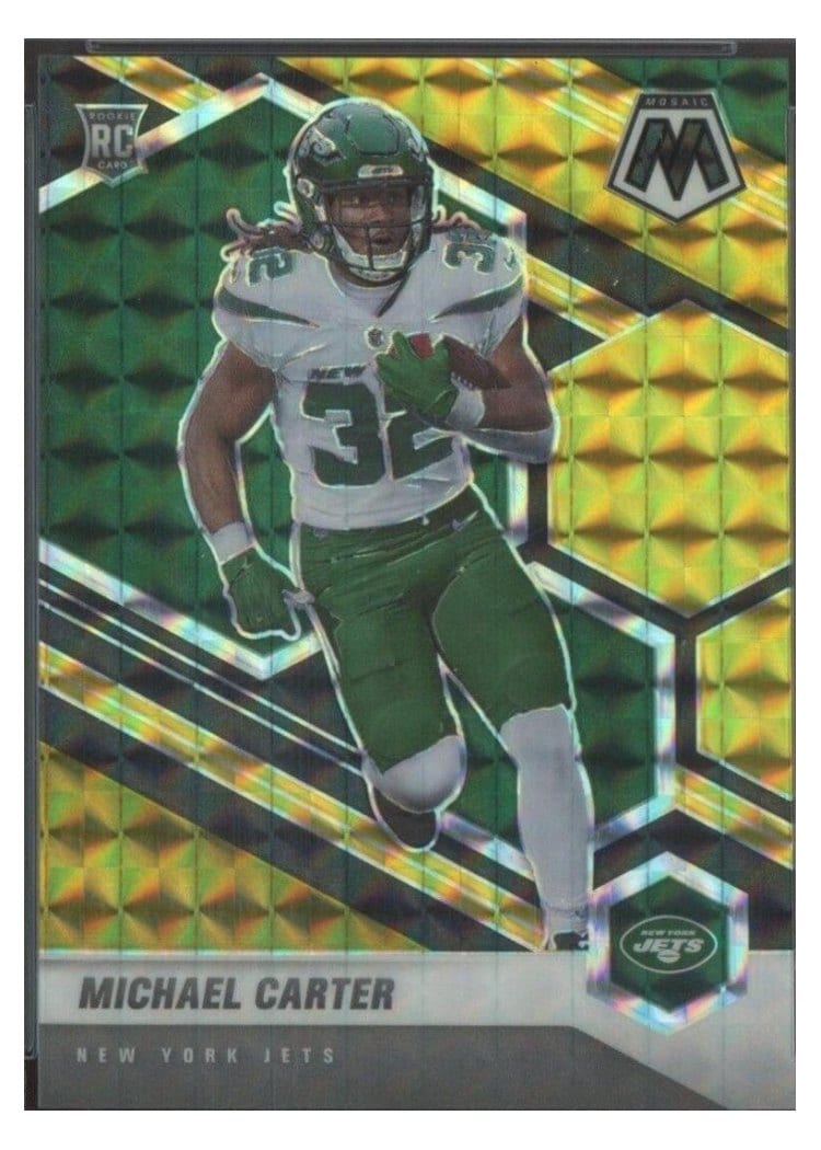 2021 Panini Mosaic Base Set Michael Carter #335 card