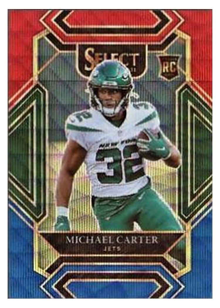 2021 Panini Select Base Set Michael Carter Tri Color #271 card