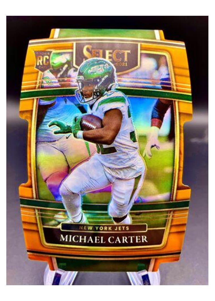 2021 Panini Select Base Set Michael Carter Orange Die Cut #71 card