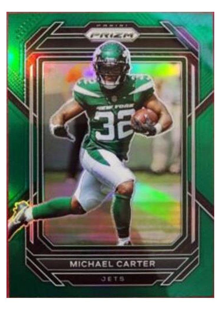 2022 Panini Prizm Base Set Michael Carter Green #226 card